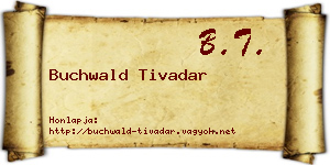 Buchwald Tivadar névjegykártya